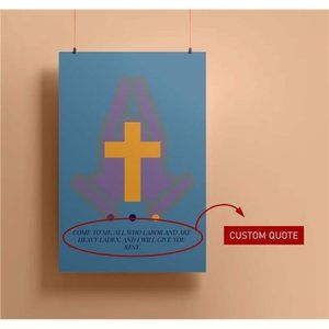 Bible Quote Matthew Gospel New Testament Christian Poster